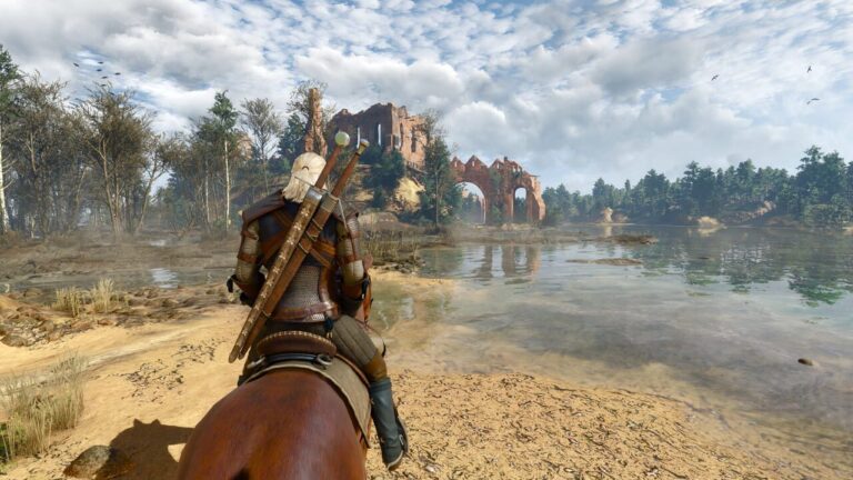 Geralt dans la quête du Baron Sanglant de The Witcher 3