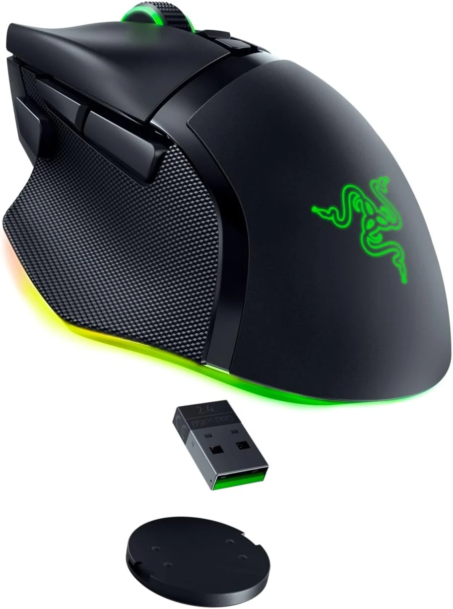 Razer Basilisk V3 Pro avec son récepteur sans fil 2,4 GHz
