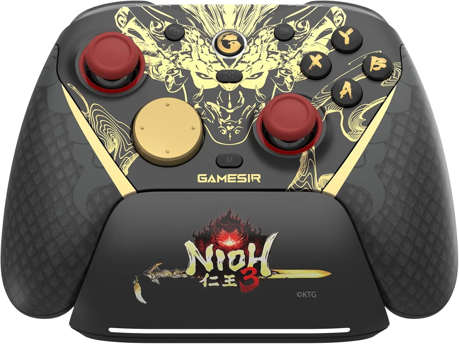 Manette GameSir G7 Pro 8K édition Nioh 3 sur son socle