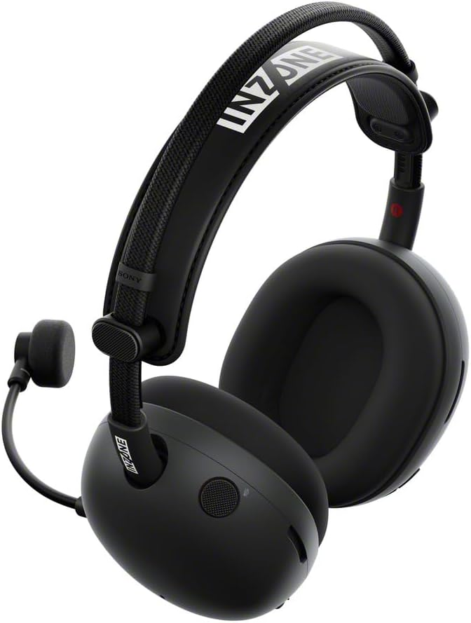 Casque Sony INZONE H9 II : arceau tressé avec logo INZONE et micro perche