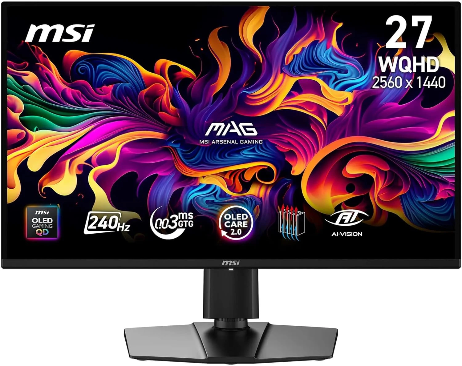 Écran gaming MSI MAG 274QPA QD-OLED X24 26,5 pouces WQHD 240 Hz
