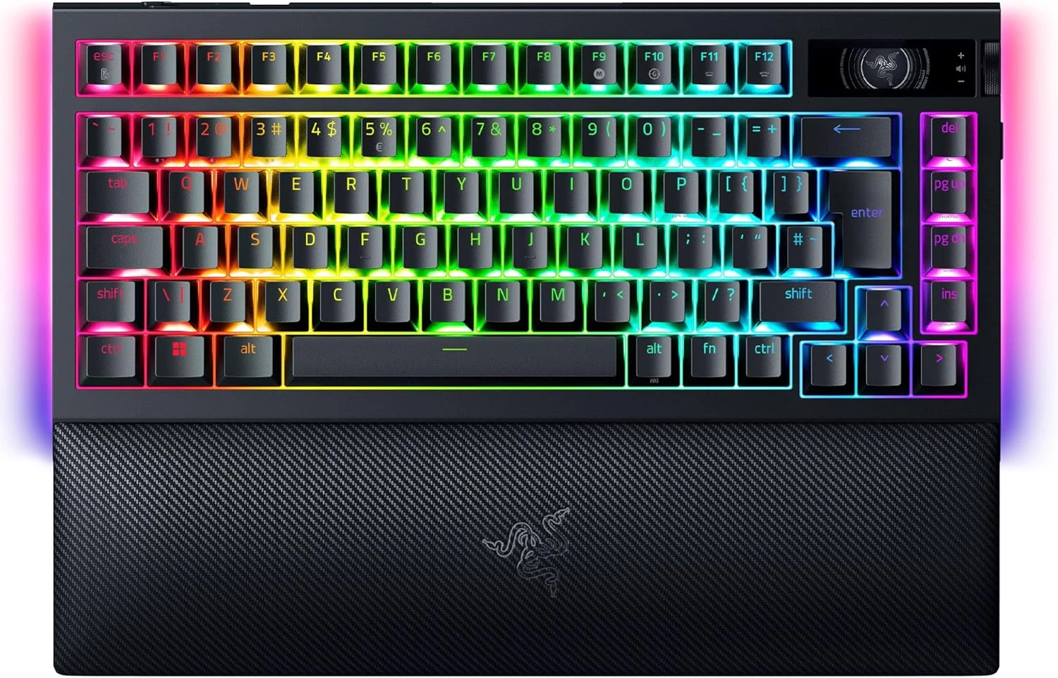 Clavier gaming Razer BlackWidow V4 Pro 75% avec rétroéclairage RGB et repose-poignets magnétique