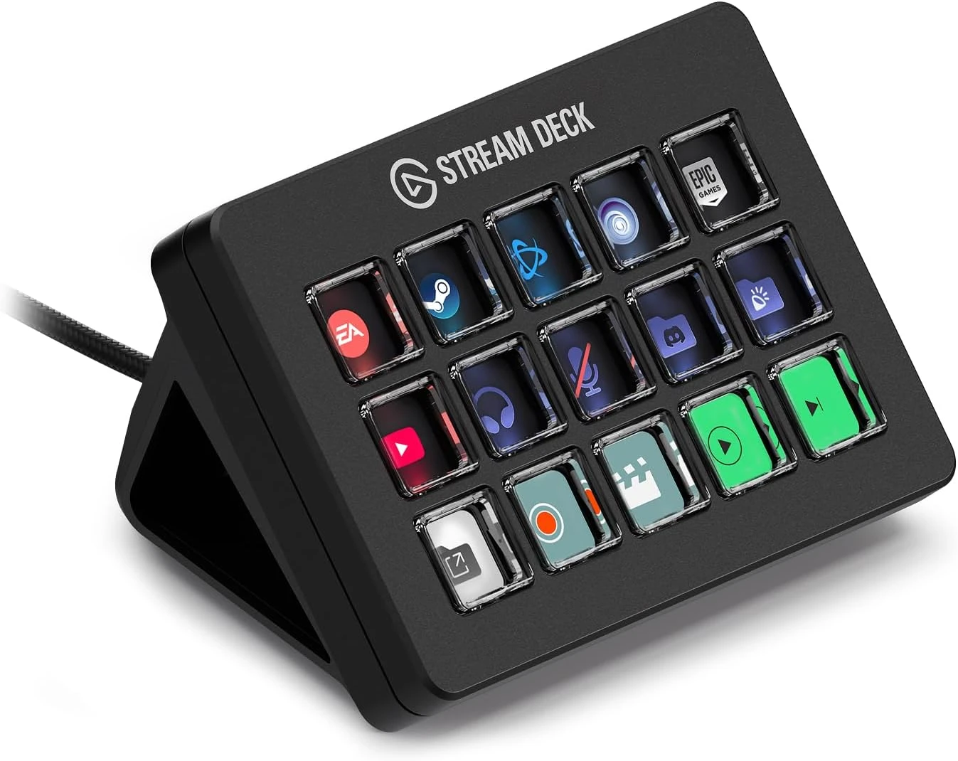 Contrôleur Elgato Stream Deck Scissor Keys avec ses touches à écran personnalisables