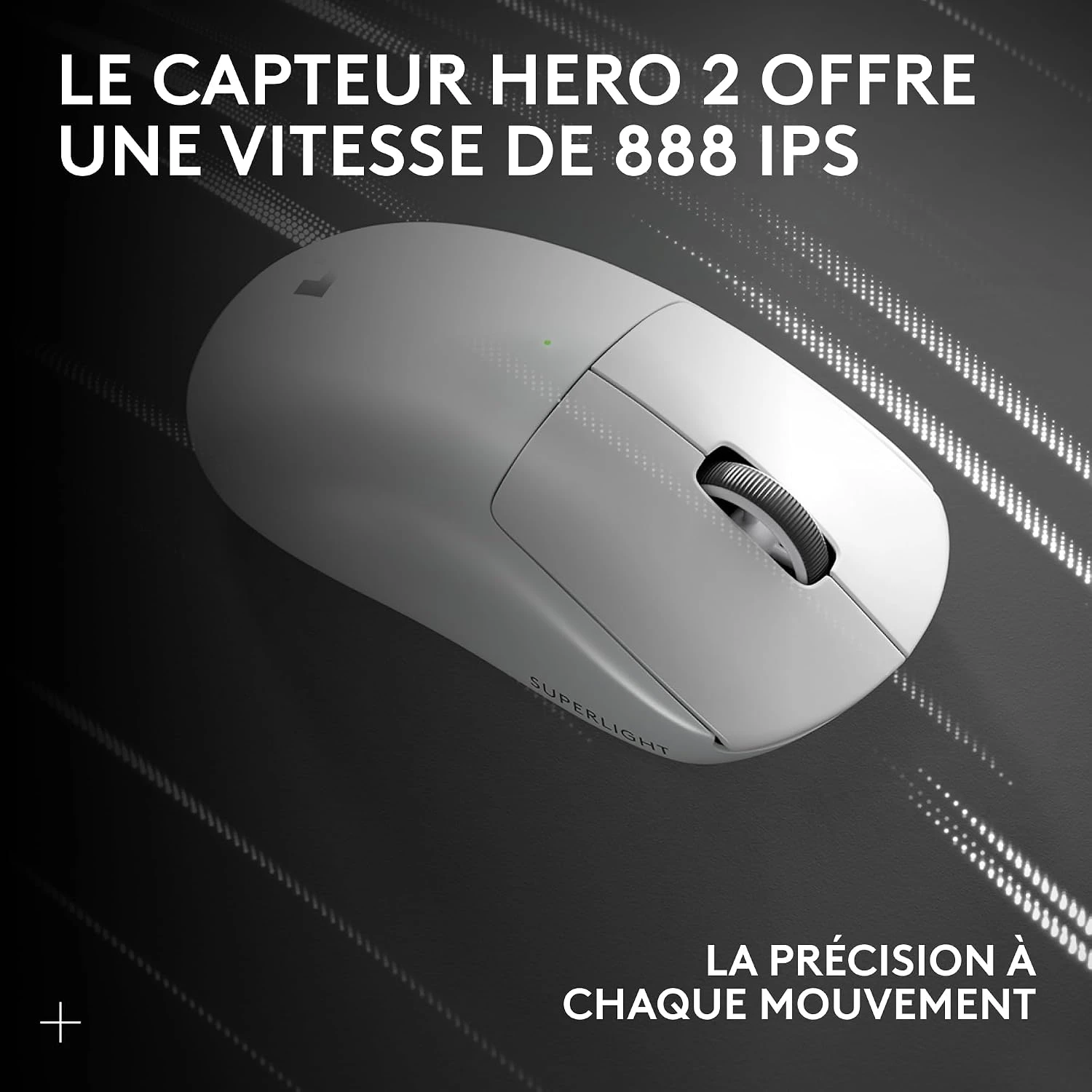 Capteur HERO 2 de la souris Logitech G PRO X SUPERLIGHT 2, 888 IPS
