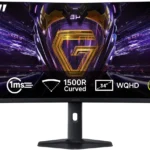 Écran gaming incurvé Xiaomi 34 pouces QHD 180 Hz 1 ms 1500R