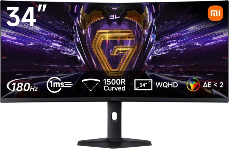 Écran gaming incurvé Xiaomi 34 pouces QHD 180 Hz 1 ms 1500R