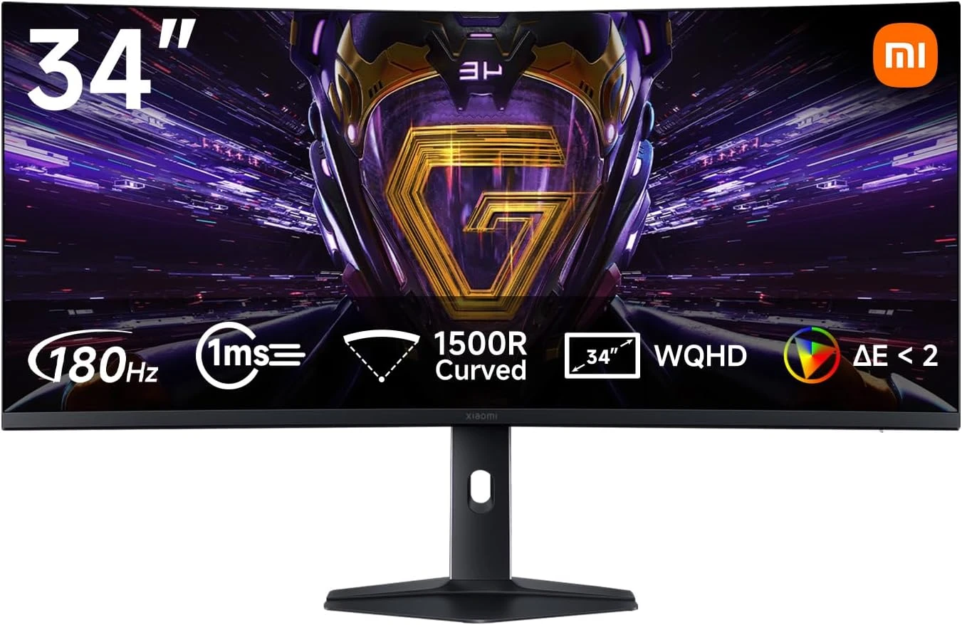 Écran gaming incurvé Xiaomi 34 pouces QHD 180 Hz 1 ms 1500R